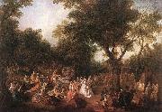 LANCRET, Nicolas Company in the Park g oil